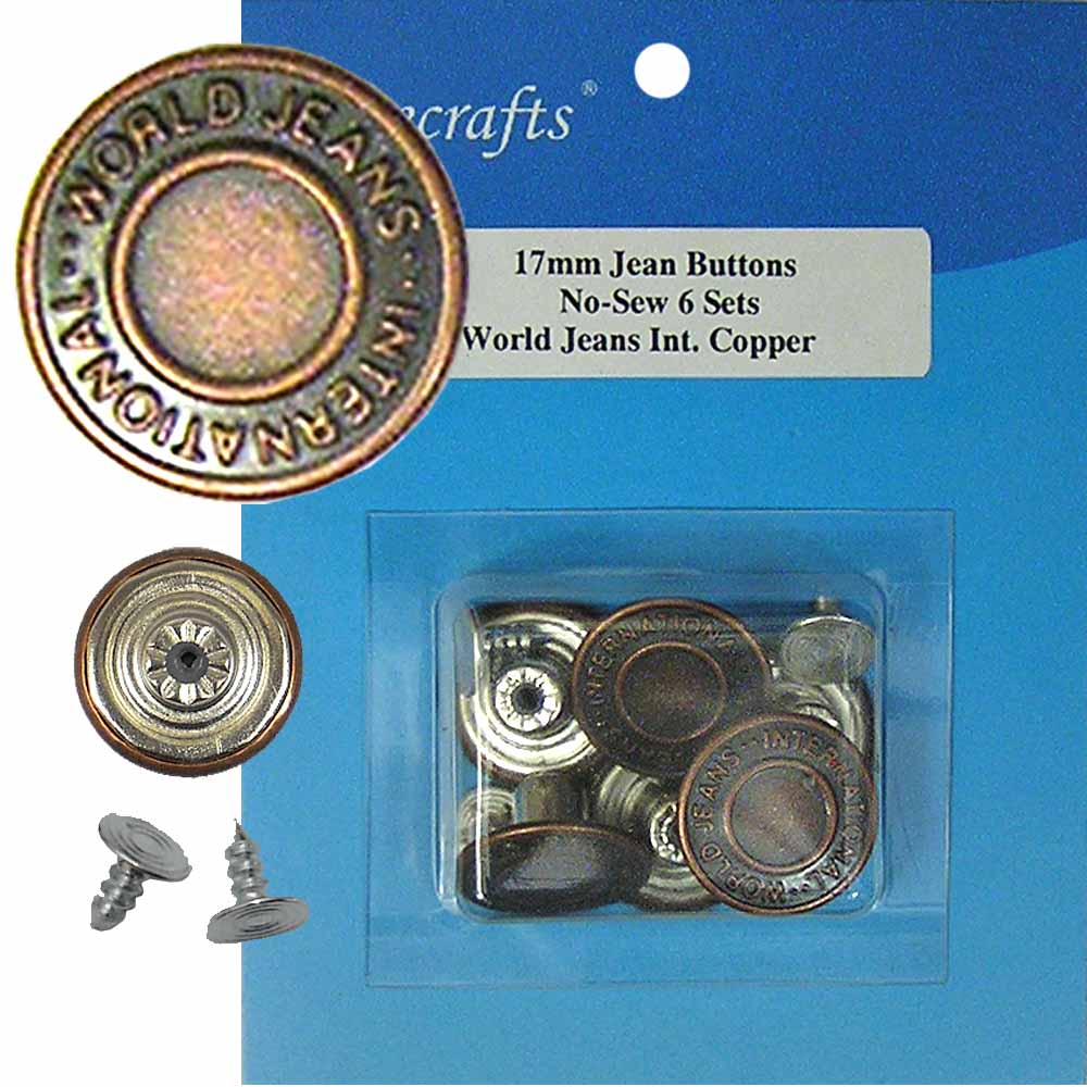 Jean Button - World Jeans International Copper 