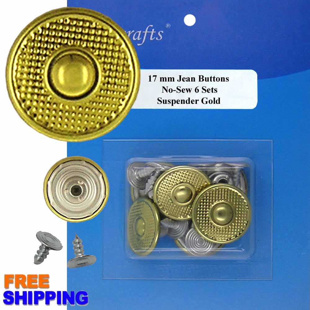 Jean Button - Suspender Gold