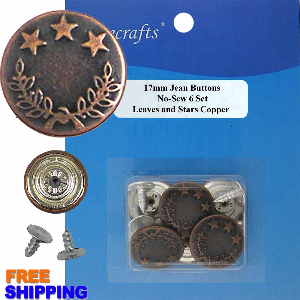 Jean Button - Leaves and Stars Copper
