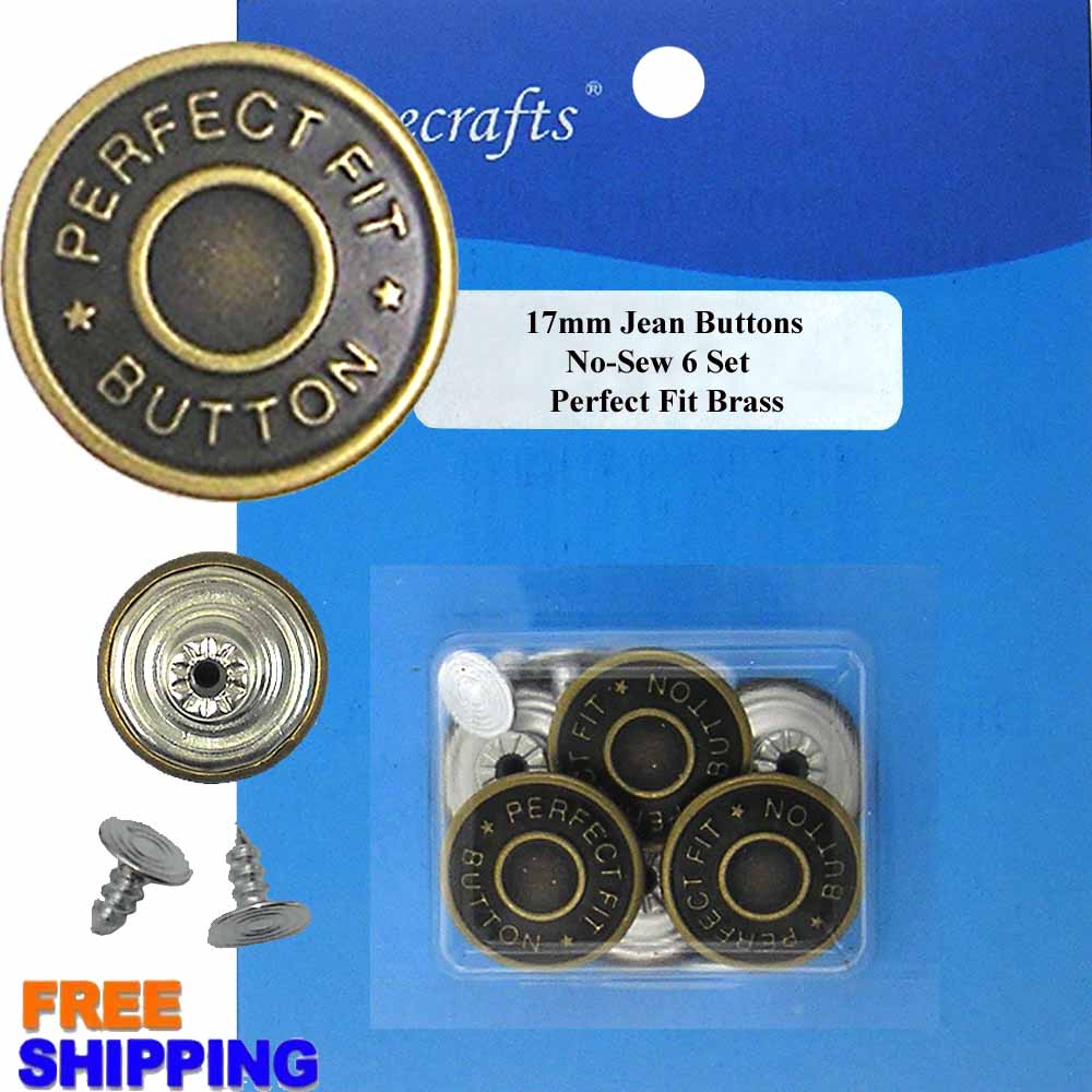 Jean Button - Perfect Fit Brass