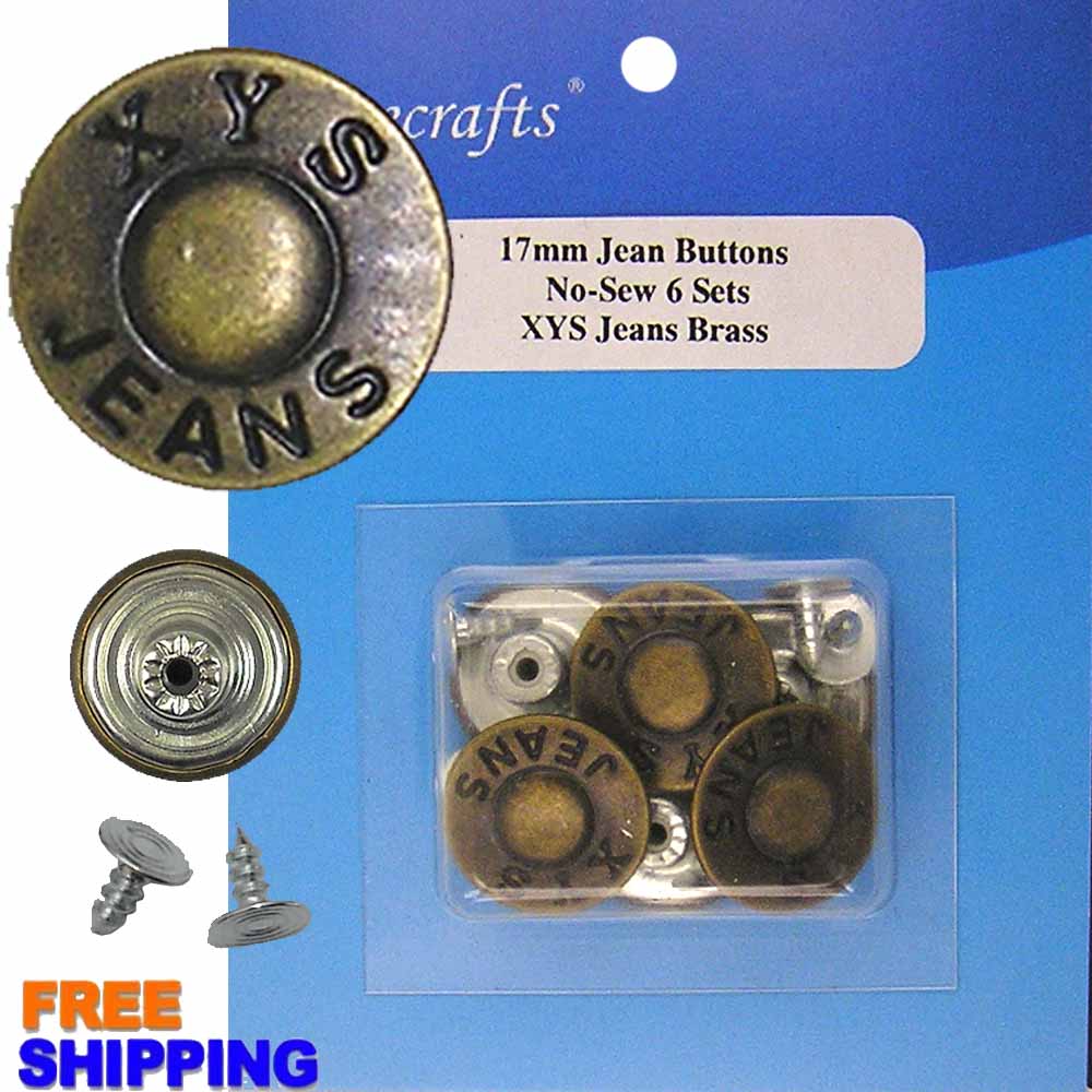 Jean Button - XYS Jeans Brass